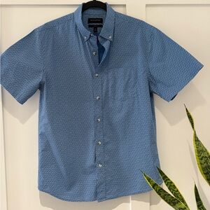 Banana Republic Blue Patterned Casual Shirt